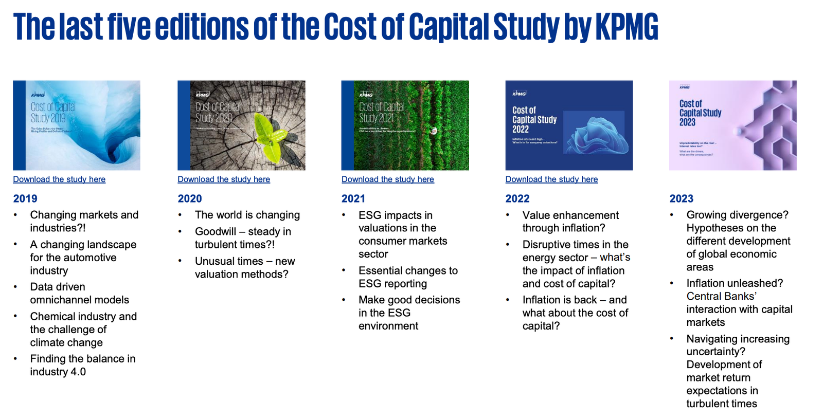 Chi phí vốn của KPMG